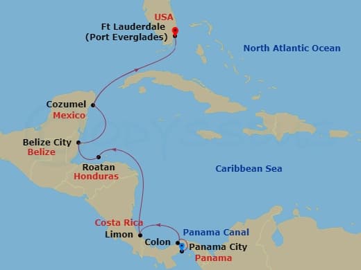 Itinerary map