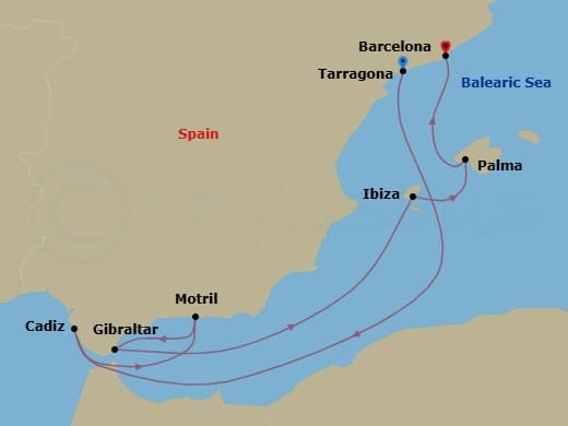 Itinerary map