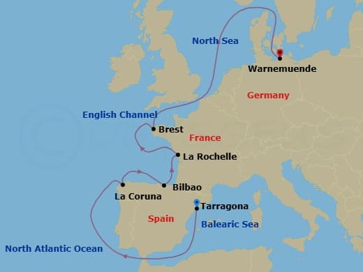 Itinerary map