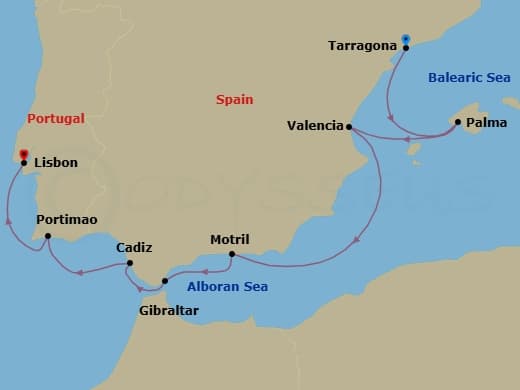 Itinerary map