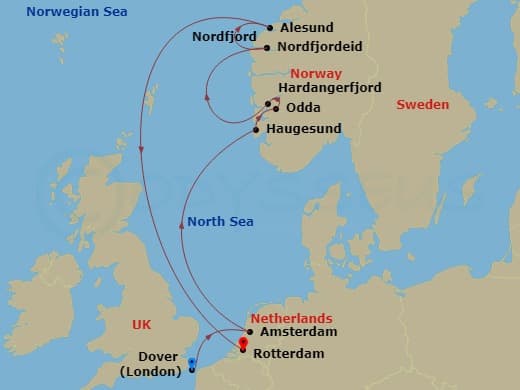 Itinerary map