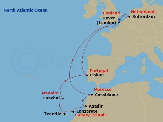 Itinerary map