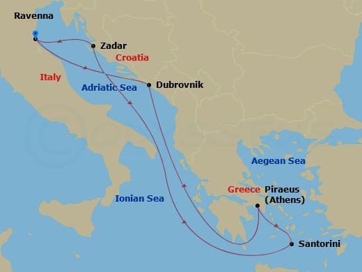 Itinerary map