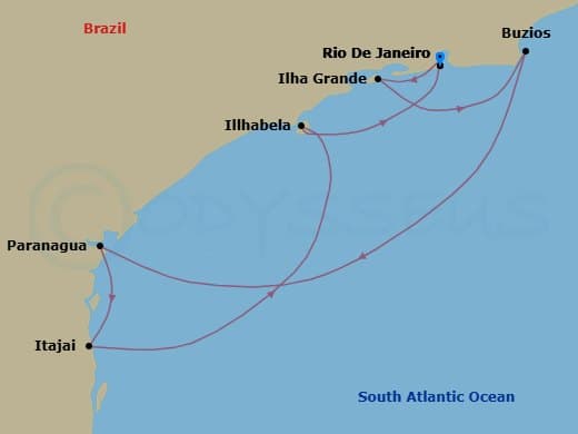 Itinerary map