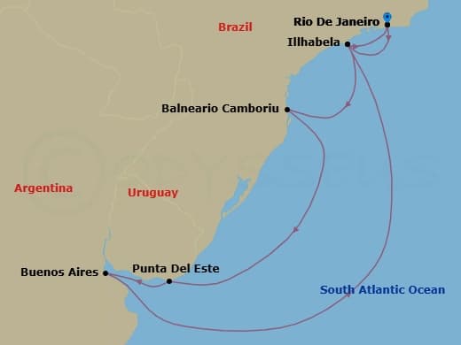 Itinerary map