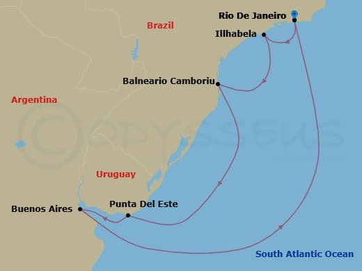 Itinerary map