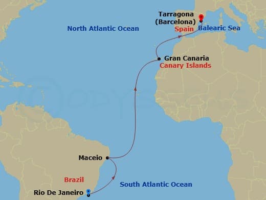 Itinerary map