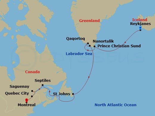 Itinerary map
