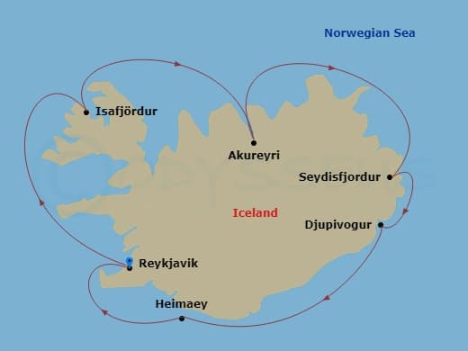 Itinerary map