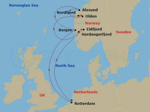 Itinerary map