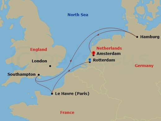Itinerary map