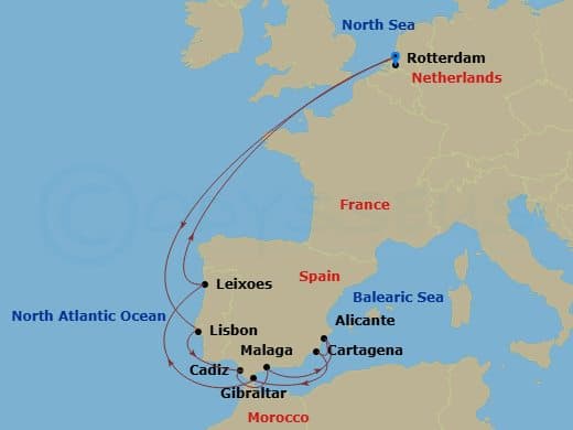 Itinerary map