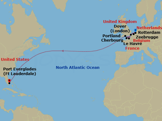 Itinerary map