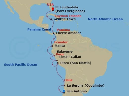 Itinerary map
