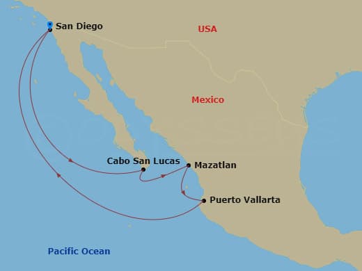 Itinerary map