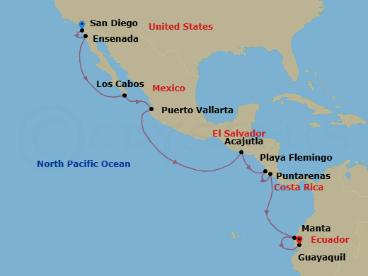 Itinerary map