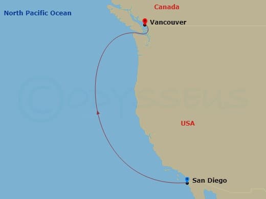 Itinerary map