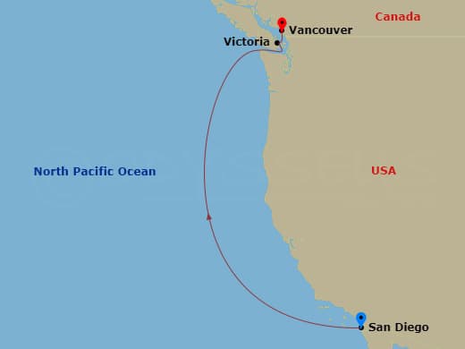 Itinerary map