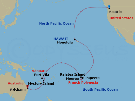 Itinerary map