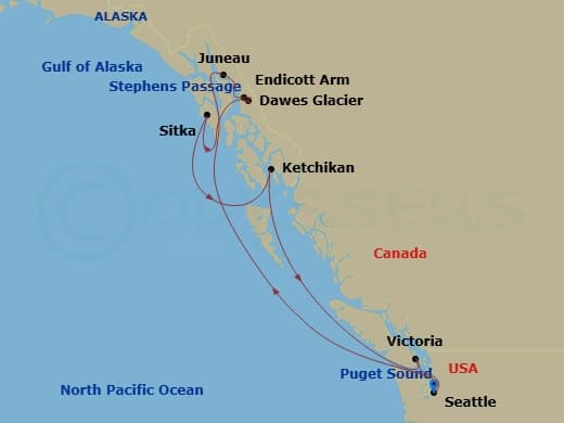 Itinerary map