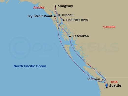 Itinerary map