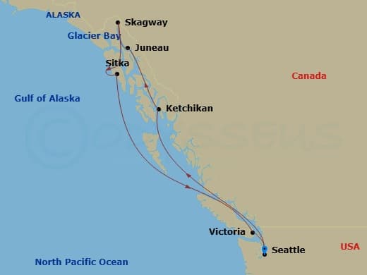 Itinerary map