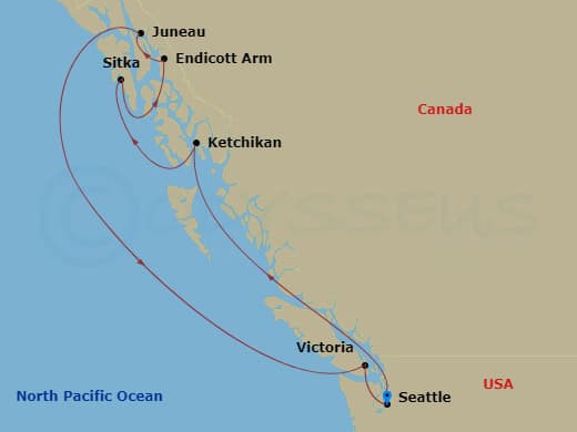 Itinerary map