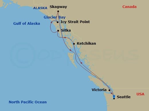 Itinerary map