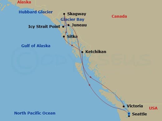 Itinerary map