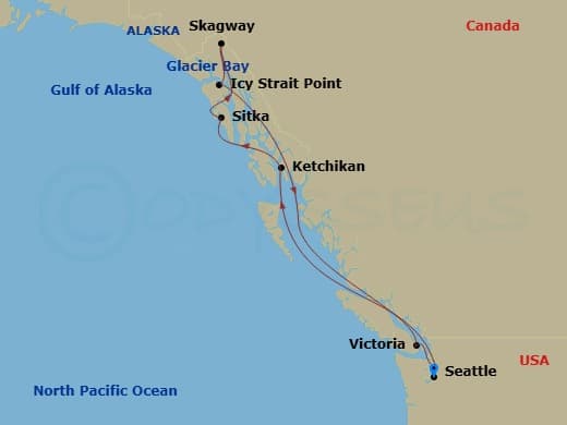 Itinerary map