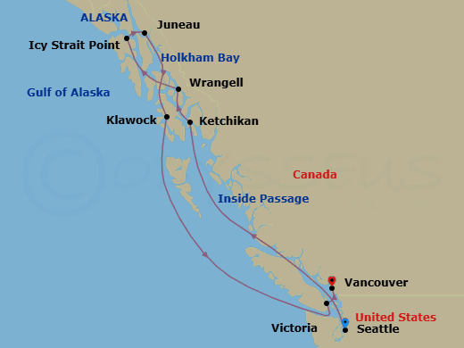 Itinerary map