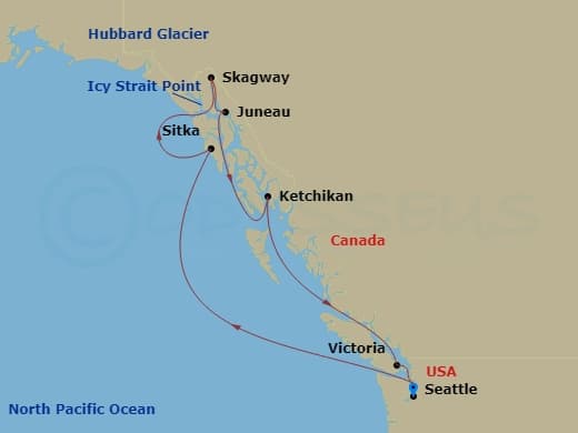 Itinerary map