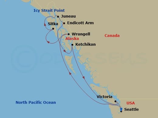 Itinerary map