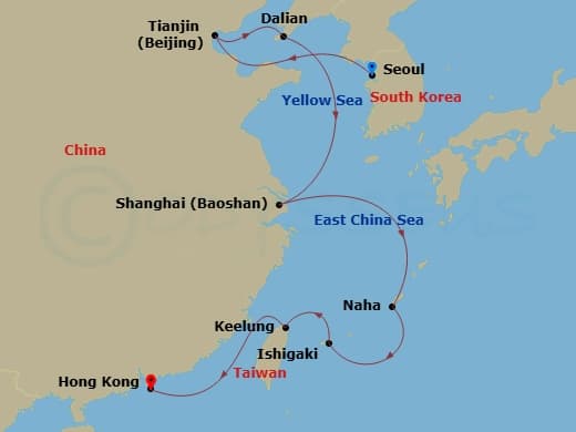 Itinerary map