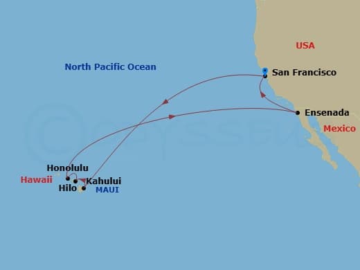 Itinerary map