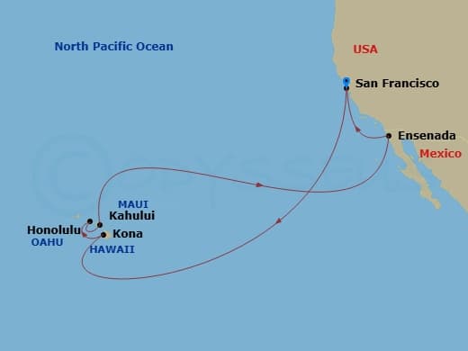 Itinerary map