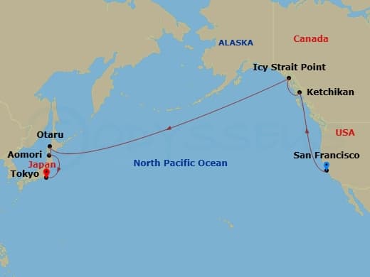 Itinerary map