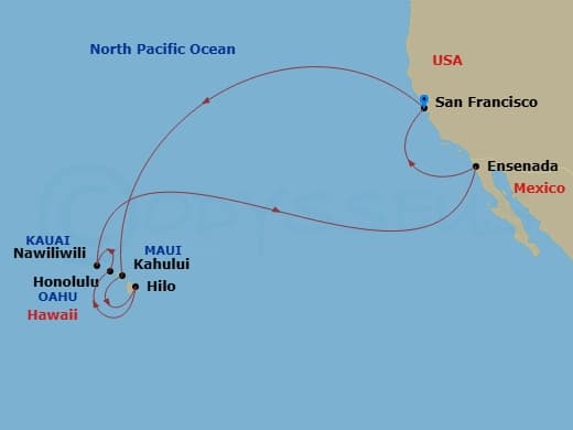 Itinerary map