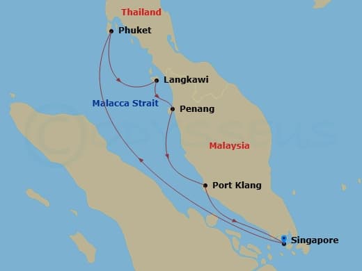 Itinerary map