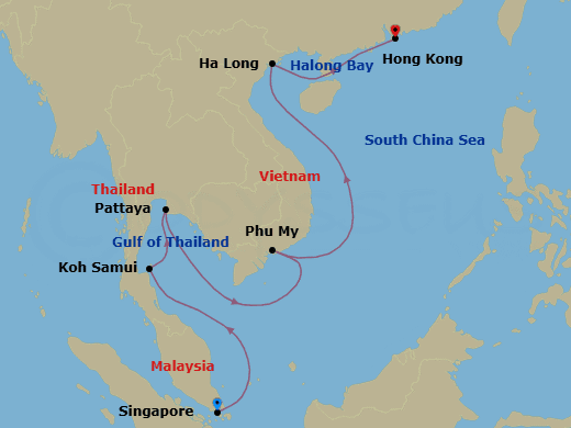 Itinerary map