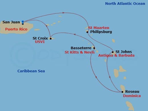 Itinerary map