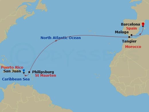 Itinerary map