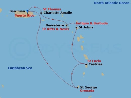 Itinerary map