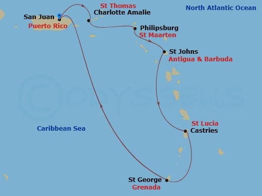 Itinerary map