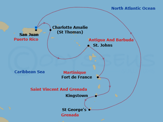 Itinerary map