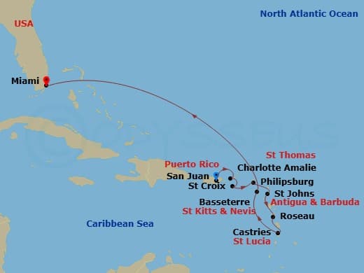Itinerary map