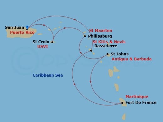 Itinerary map