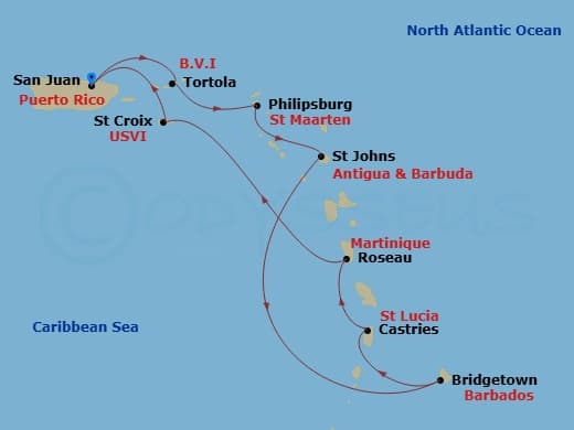 Itinerary map