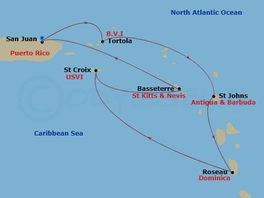 Itinerary map