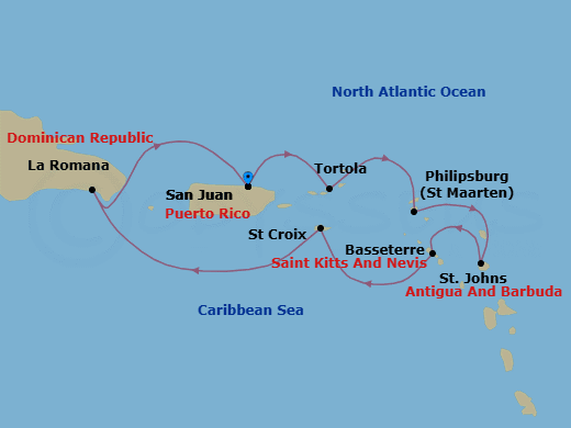 Itinerary map